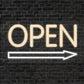 Open Arrow Neon Sign