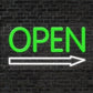 Open Arrow Neon Sign