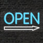 Open Arrow Neon Sign