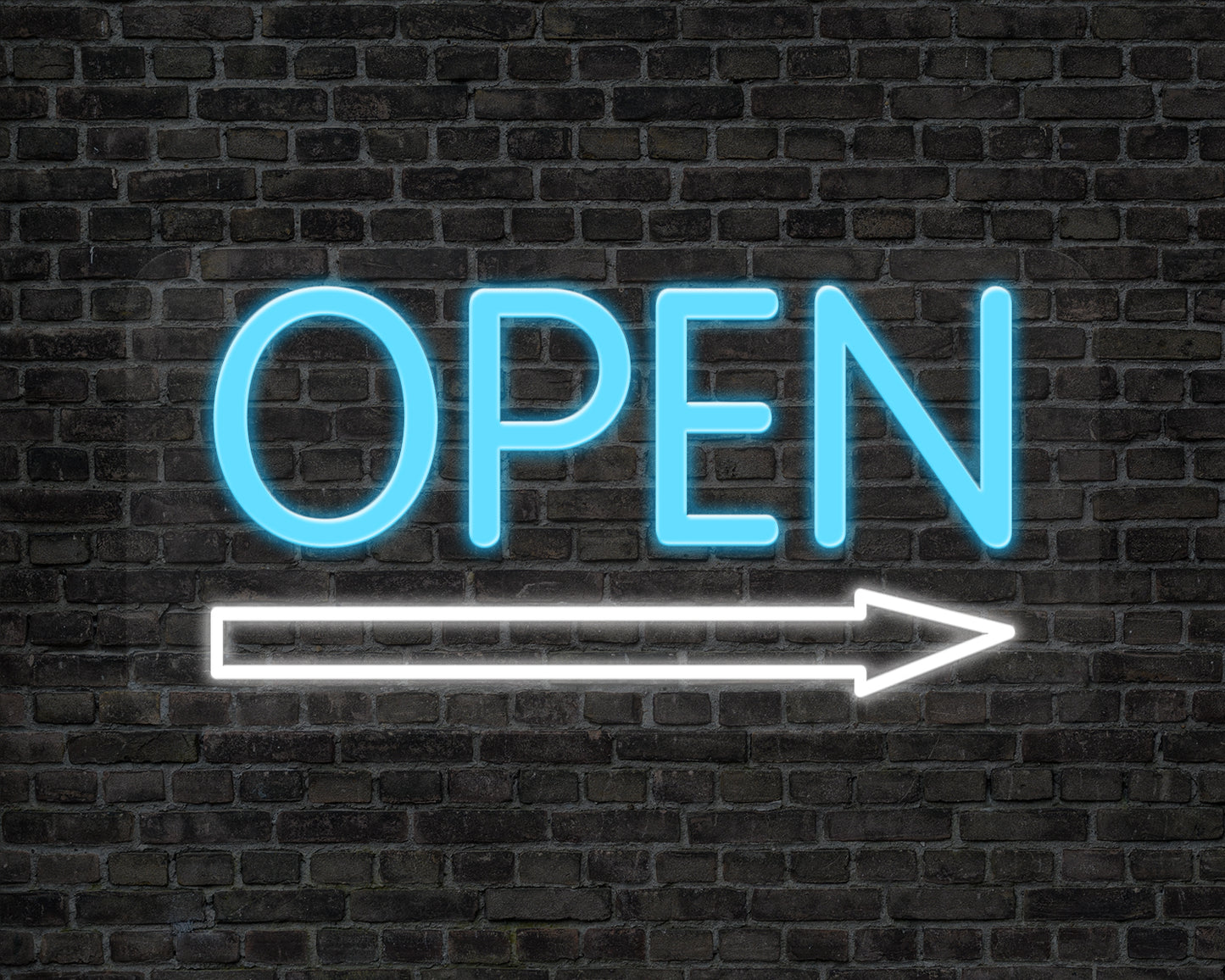 Open Arrow Neon Sign