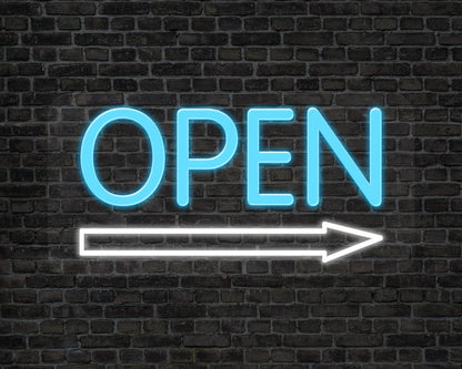 Open Arrow Neon Sign