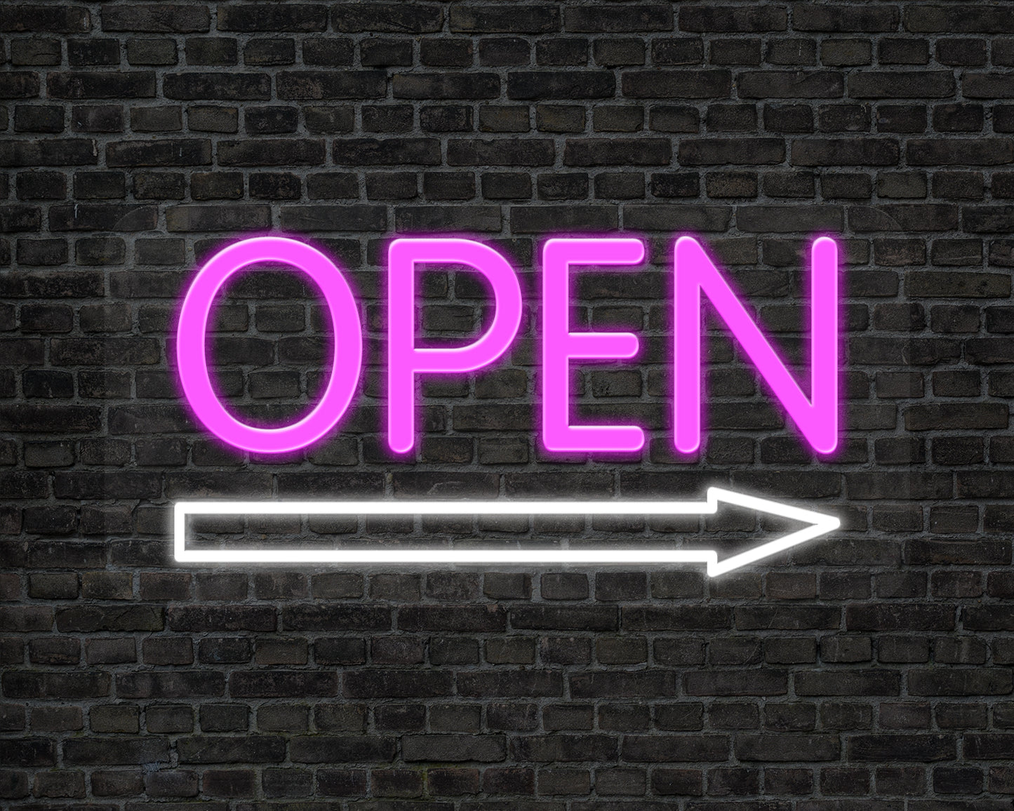 Open Arrow Neon Sign