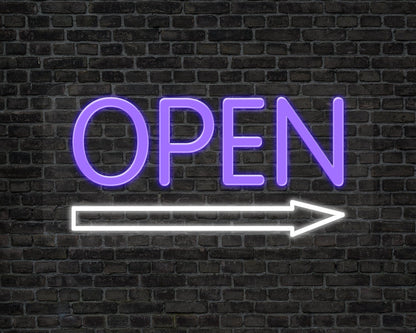 Open Arrow Neon Sign