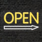 Open Arrow Neon Sign