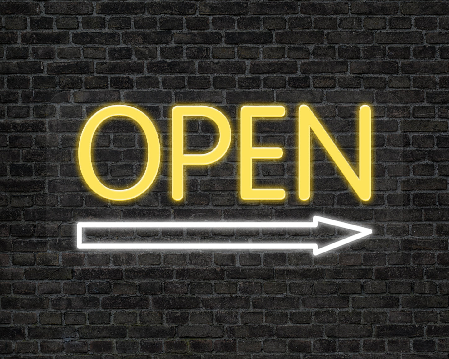 Open Arrow Neon Sign