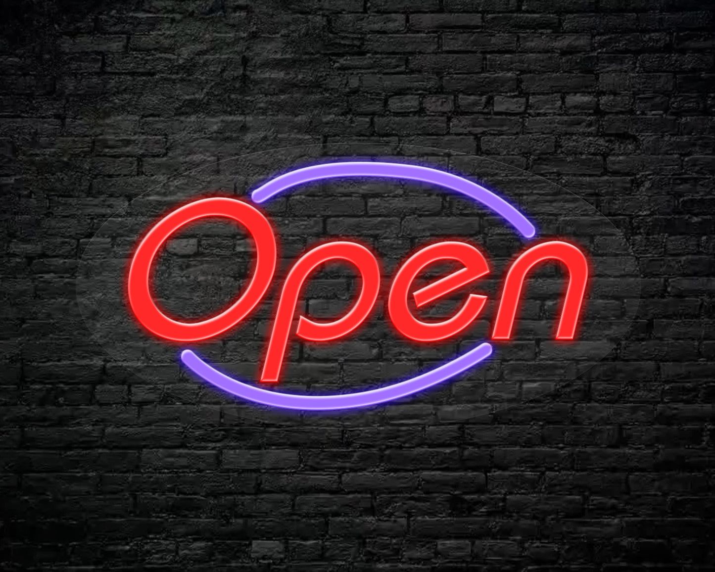Open Two Colour Neon Sign