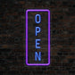Open Vertical Neon Sign