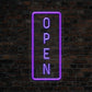 Open Vertical Neon Sign