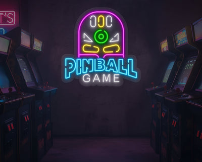Pinball Game Neon Sign