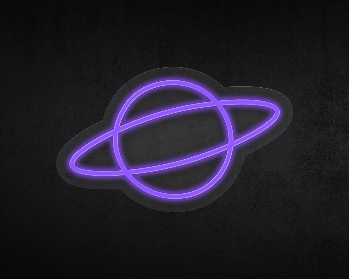Planet Saturn Neon Sign