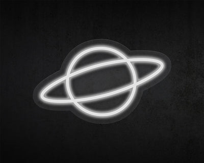 Planet Saturn Neon Sign