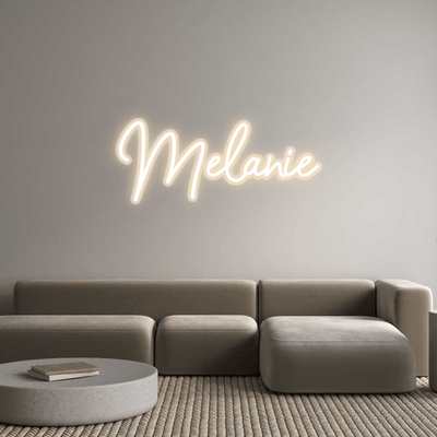 Custom Name Neon Sign Melanie