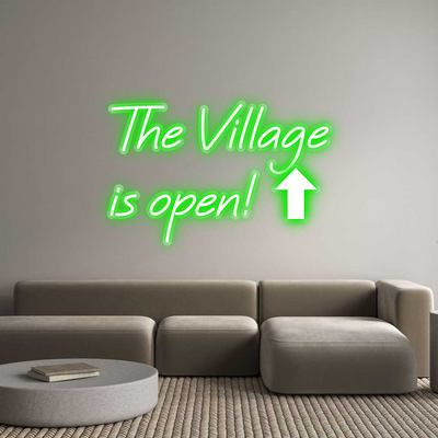 Custom Name Neon Sign The Village is...