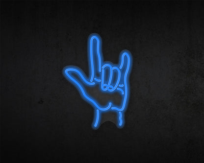 Rock Hands Neon Sign