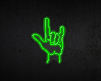 Rock Hands Neon Sign
