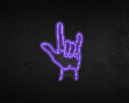 Rock Hands Neon Sign