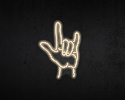Rock Hands Neon Sign