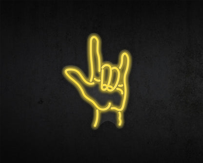 Rock Hands Neon Sign