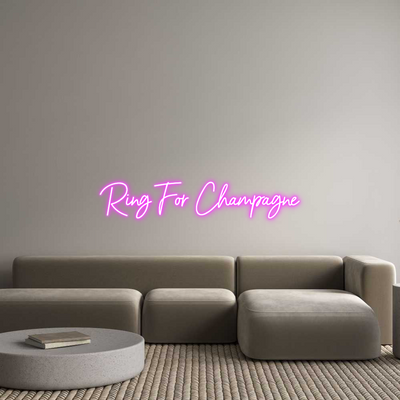 Custom Name Neon Sign Ring For Champa...