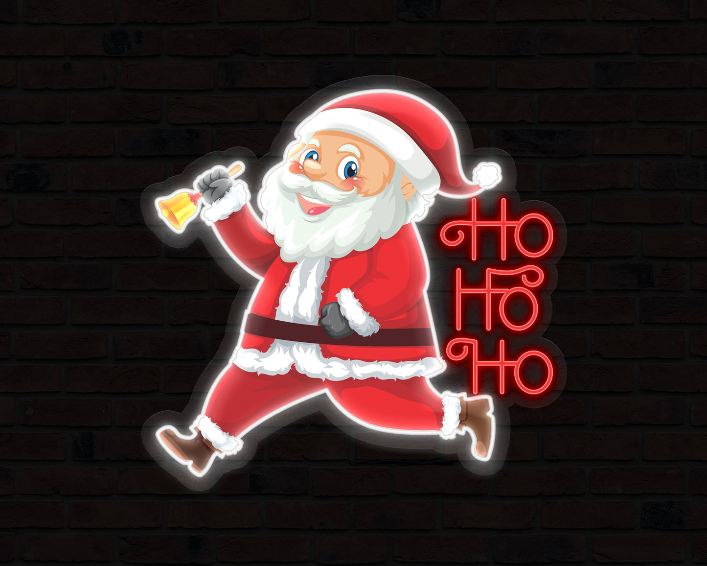 Santa Claus Ho Ho Ho Neon Sign