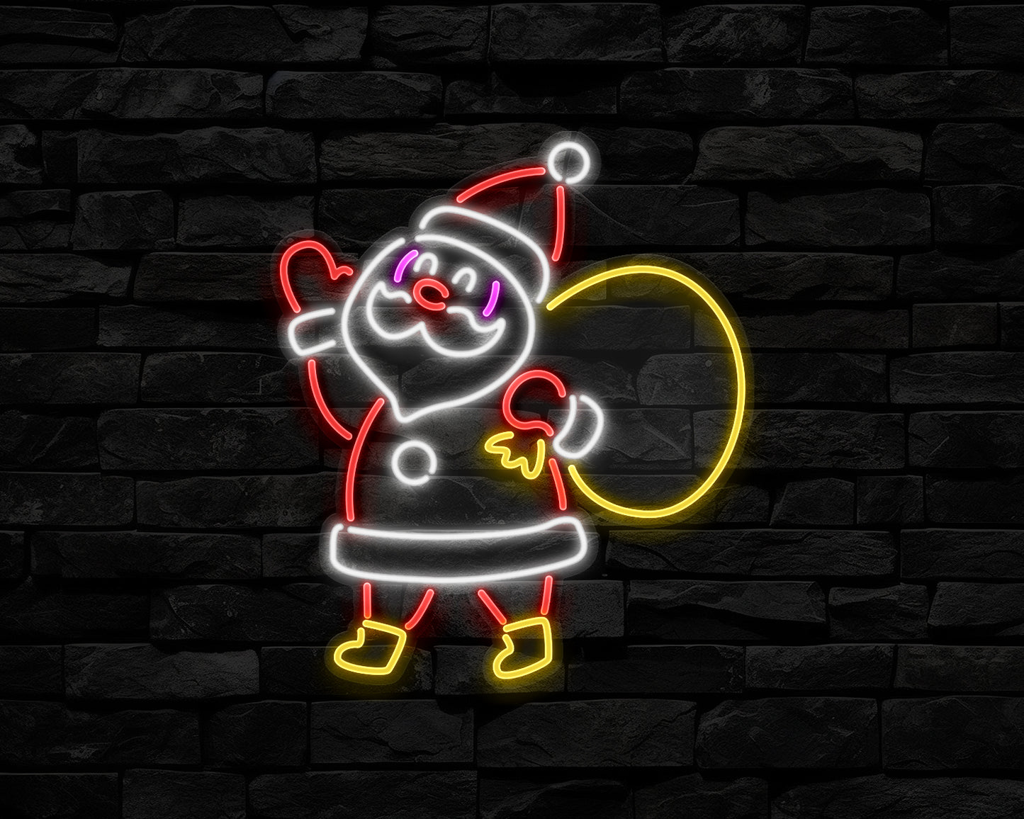 Santa Neon Sign