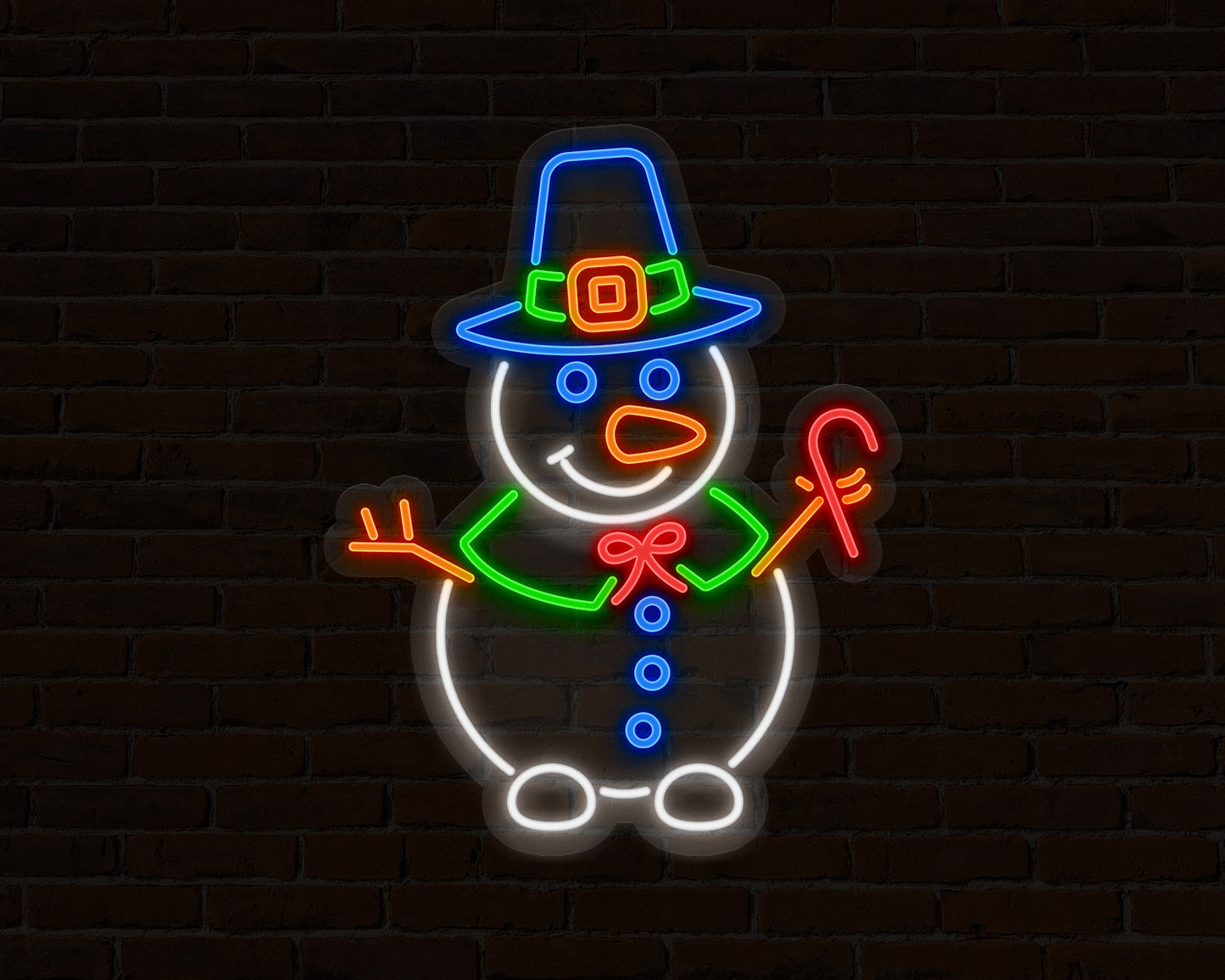 Snowman Neon Sign