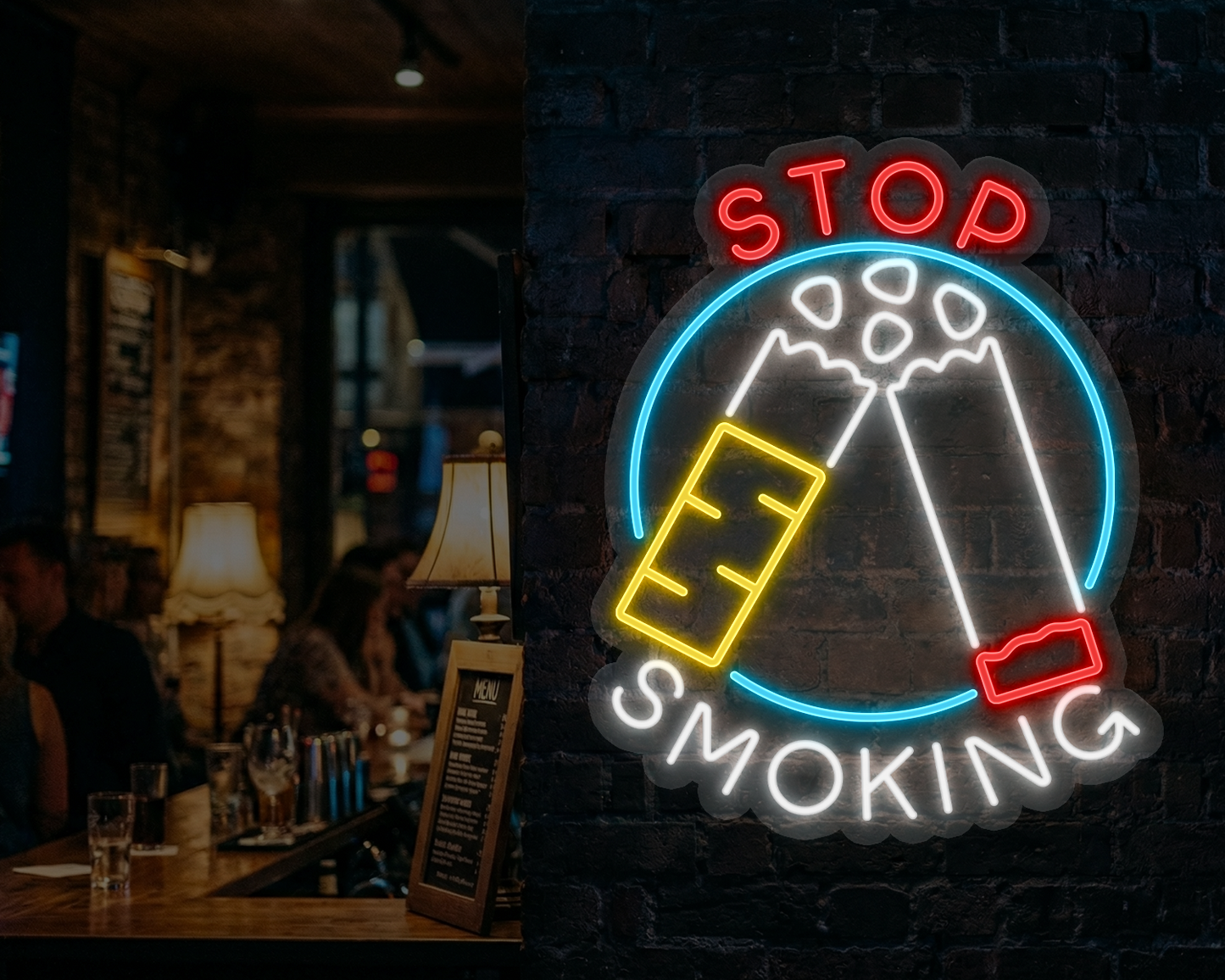 Stop Smoking Neon Sign