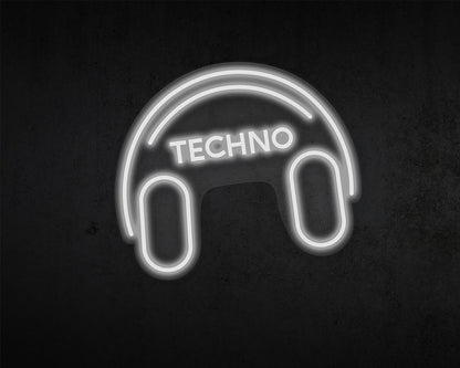 Techno Music Neon Sign