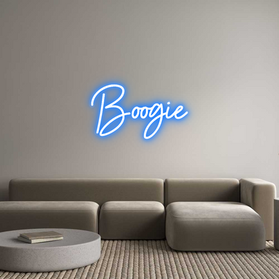 Custom Name Neon Sign Boogie