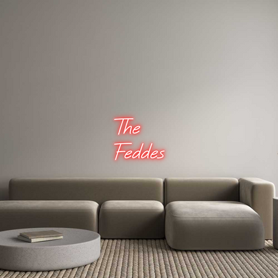 Custom Name Neon Sign The Feddes
