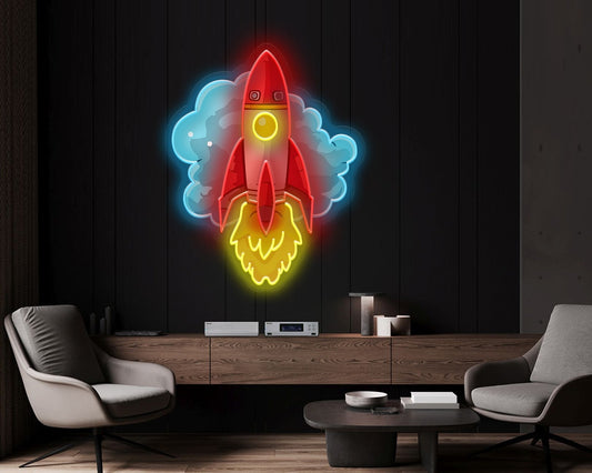 Rocket Neon Sign