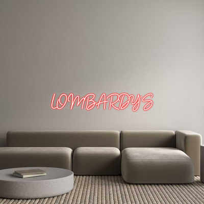Custom Name Neon Sign LOMBARDY’S