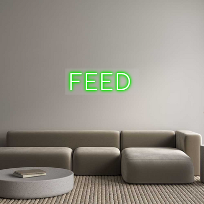 Custom Name Neon Sign FEED