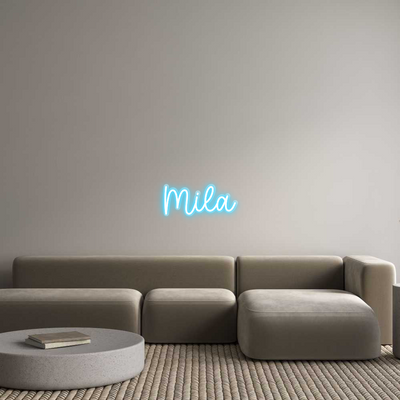 Custom Name Neon Sign Mila