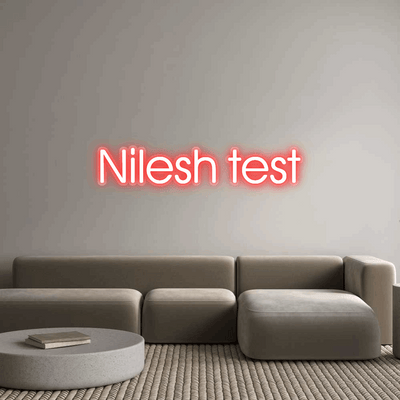 Custom Name Neon Sign Nilesh test