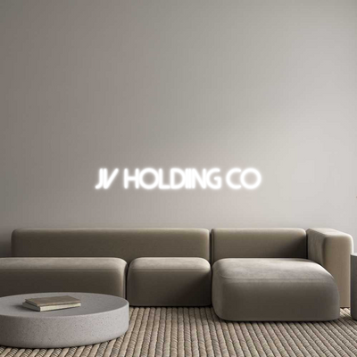 Custom Name Neon Sign JV HOLDIING CO