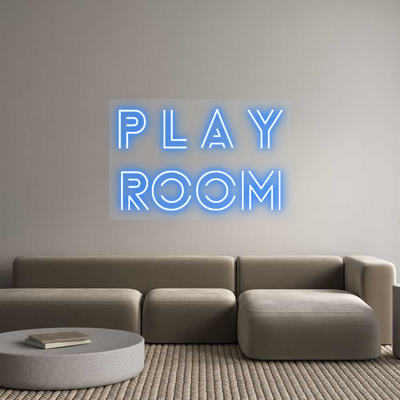 Custom Name Neon Sign p l a y room