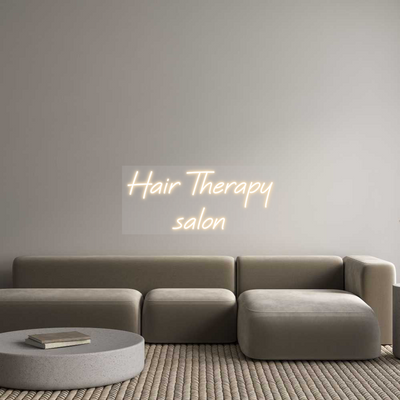 Custom Name Neon Sign Hair Therapy sa...