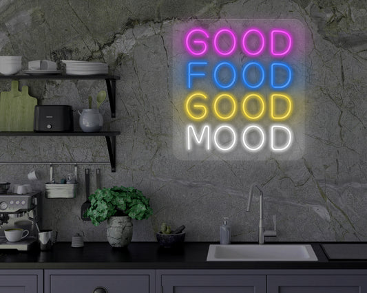 Good Food Good Mood Neon Sign