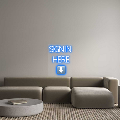 Custom Name Neon Sign Sign In Here ⬇️