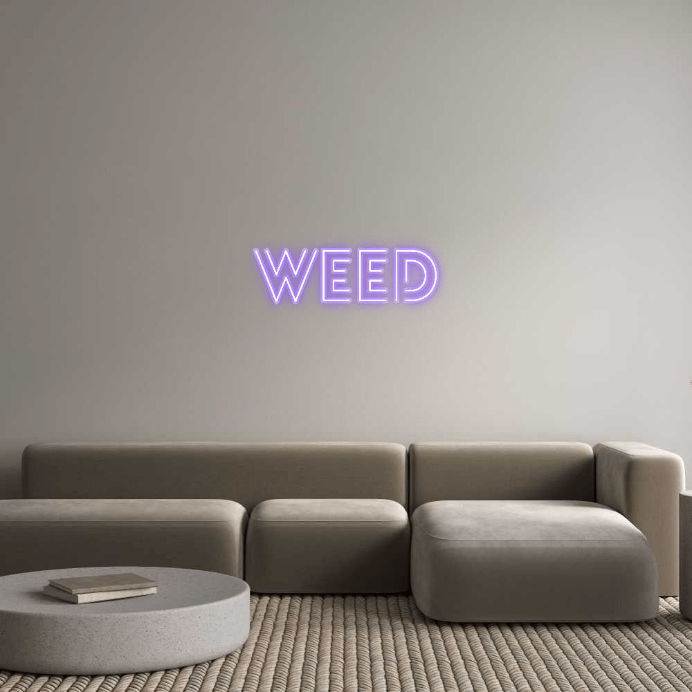 Custom Name Neon Sign Weed
