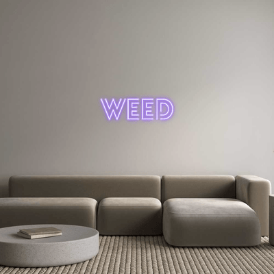 Custom Name Neon Sign Weed