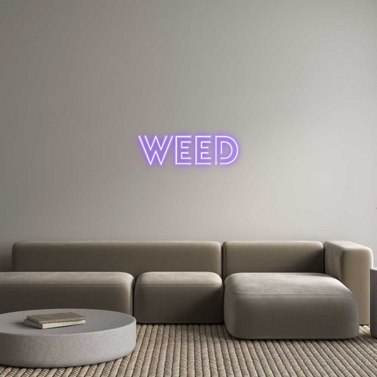 Custom Name Neon Sign Weed