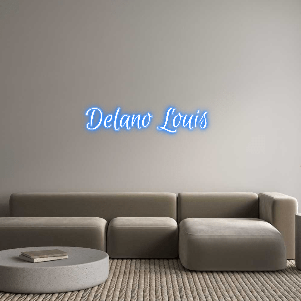 Custom Name Neon Sign Delano Louis