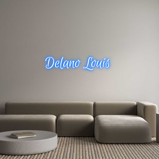 Custom Name Neon Sign Delano Louis