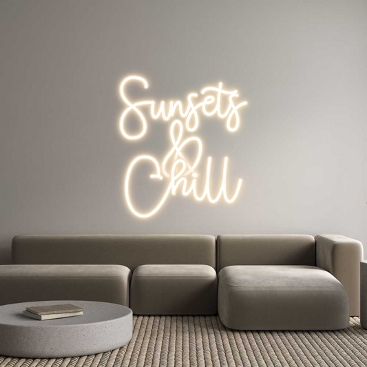 Custom Name Neon Sign Sunsets
&
C...