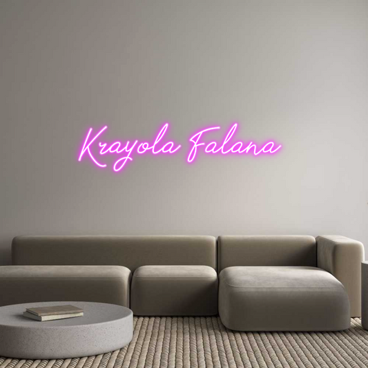 Custom Name Neon Sign Krayola Falana