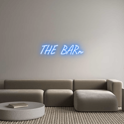 Custom Name Neon Sign THE BARn