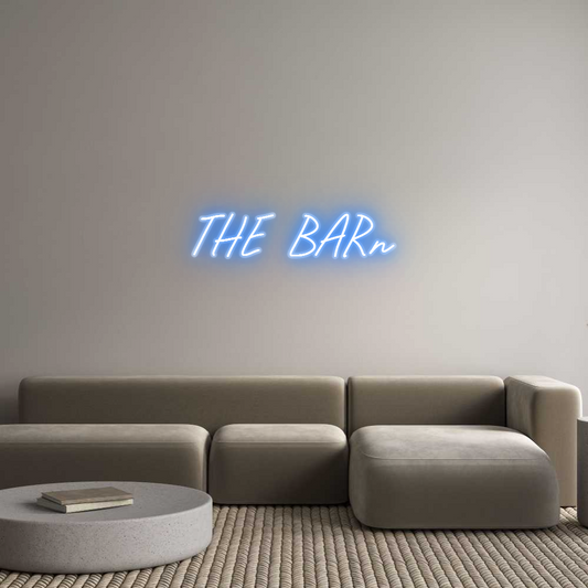 Custom Name Neon Sign THE BARn