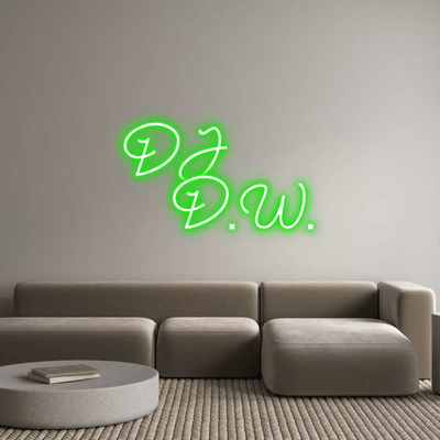 Custom Name Neon Sign DJ
   D.W.